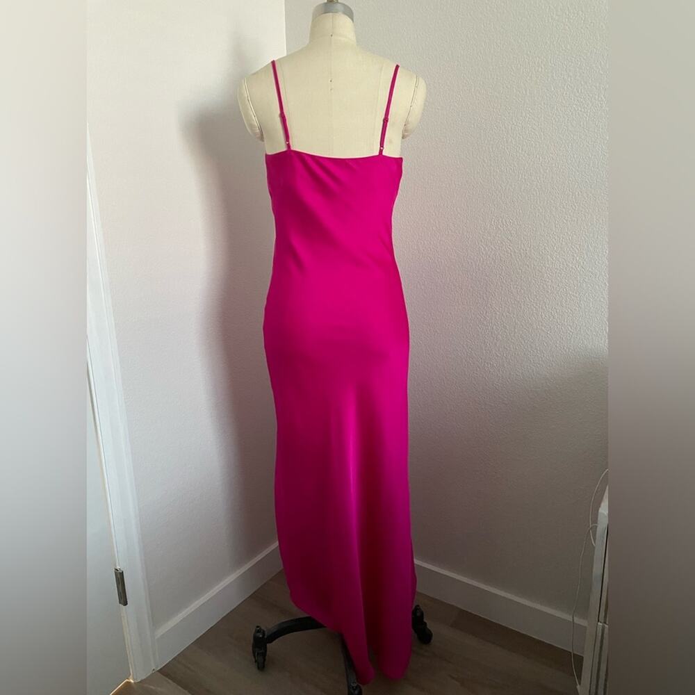 Express | Hot Pink Slip Maxi Dress with Side Slit size XS - Picture 3 of 4